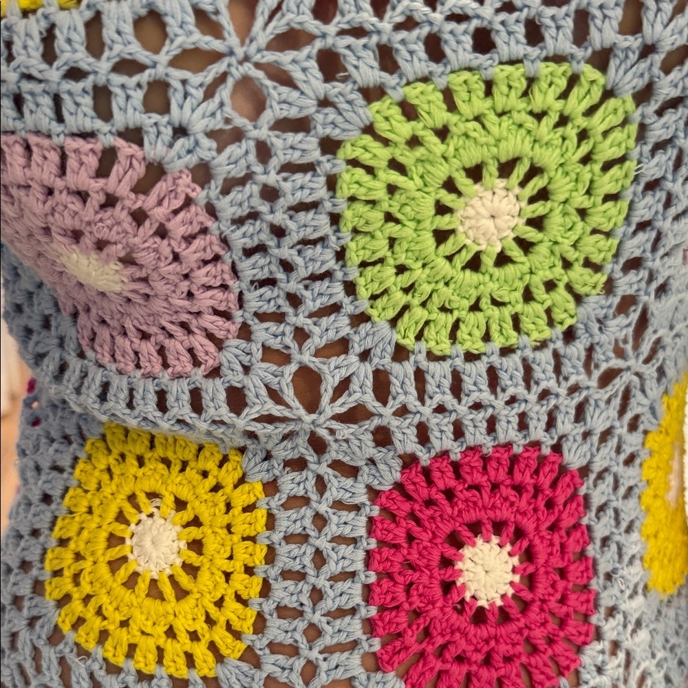 OLIVIA RUBIN Multicolor Crochet Maxi Dress - Picture 2 of 4